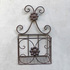 Vintage Metall Wandkorb Shabby