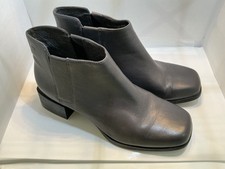 Camper grey leather booties