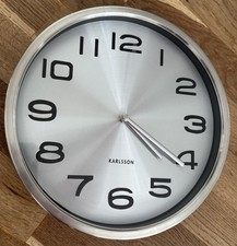 Designer Wanduhr Karlsson Stahl D:29cm KA4462 Wohnzimmer Design Designeruhr Küch