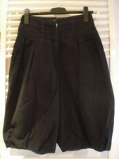 StiefelHose Gr.36 schwarz maßgeschn. Kaschmir breiter Bund gefüttert Unikat