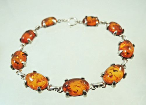 Bernstein armband 925 silber - bernstein,