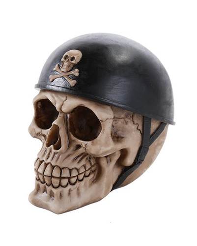 Biker totenkopf mit stahlhelm - totenkopf,