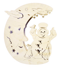 Fensterbild Weihnachten "Mond