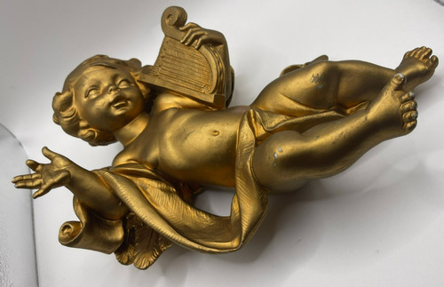Vintage wandengel putto mit - putto,