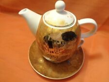 Teekanne mit Tasse 4 tlg  Der Kuss Designer Klimt  Tea for One von Goebel