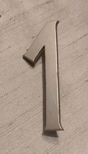 Vintage Aluminium Zahlen "1"