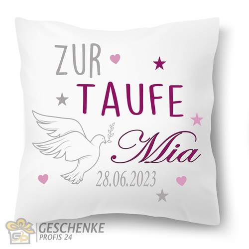 Kissen zur taufe - zur,