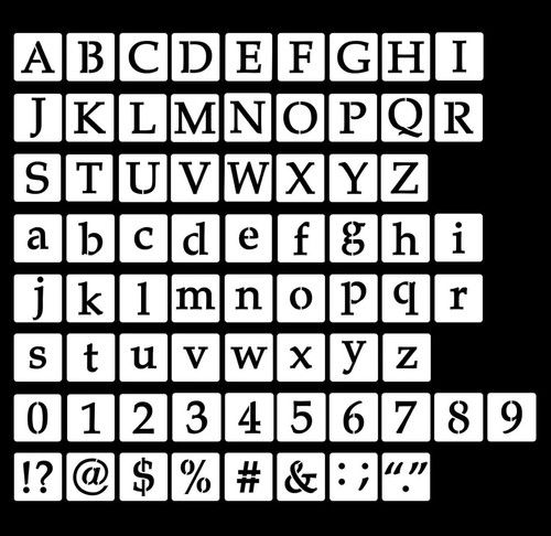 Stück buchstabenschablonen - 70,