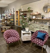 Sessel, Anthropologie, Lila mit Punkten , 1 oder 2