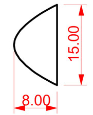 Balsanasenleiste 1000x8x15mm