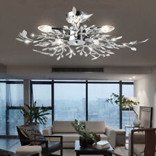 Deckenleuchte Designlampe Blätter Wohnzimmerleuchte verchromt LED Flurleuchte