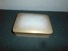 Alte Porzellandose  Weiß Gold