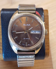 SLAVA Vintage Armbanduhr Uhr mechanisch Handaufzug 26 Jewels