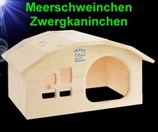 Nager 🐹🐇 HOLZ ZWERGKANINCHEN HAUS Meerschweinchen Zubehör Nest