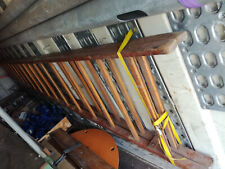 2x16 Sprossen Holzleiter Bockleiter Holzstehleiter Klappleiter Berufsfeuerwehr $