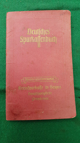 Altes sparkassenbuch sagan - altes,