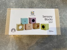 PlanToys Sensory Blocks 5257 – Holz Sinnesblöcke Babyspielzeug, neu & OVP