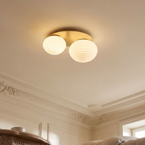 Deckenlampe gold glas metall - gold,