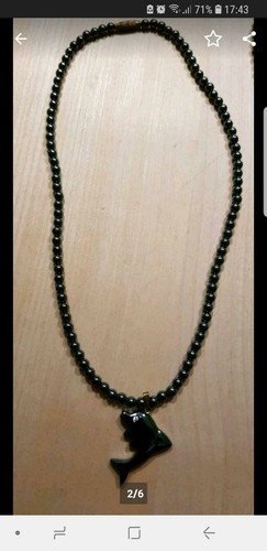Kette schwarz mit delphin - kette,,
