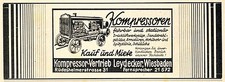 Kompressor Vertrieb Leydecker Wiesbaden Reklame 1939 Werbung Pressluft Bau