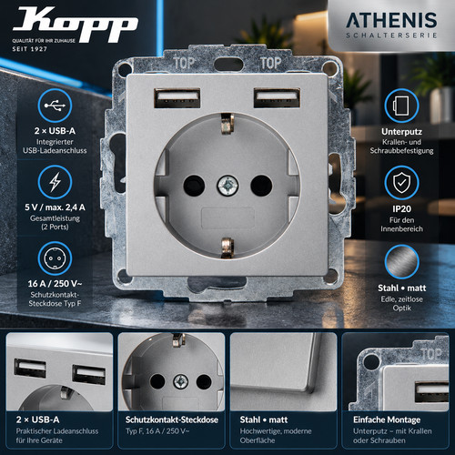 Kopp athenis steckdose - steckdose, mit