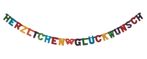 Buchstabenkette herzlichen - buchstabenkette, "herzlichen