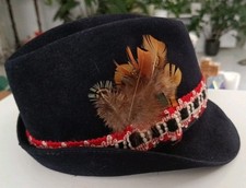 Schicker Trachtenhut Hut Trachten Filz mit Federn  Damen - sehr guter Zustand 