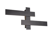 Indirekte LED Wandleuchte BELFAST 2x11W | Dimmbar | Schwarz matt | 3000K