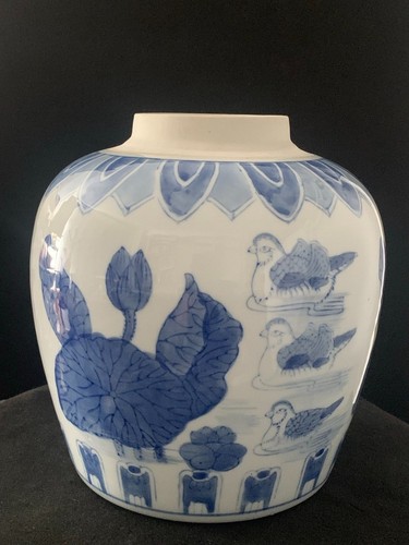 Chinese blue and white ginger - and,