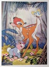 DISNEY Hologramm-Postkarte, BAMBI MIT SEINEM FREUND KLOPFER PK-227 , Zustand 0