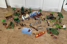 Playmobil Set Zoo Tiere Jäger Förster Zubehör Kinder Besucher Boot Hütte ansehen