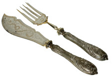 Alte silbernes Vorlegebesteck
