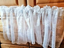 TCM Kurzgardine Bistrogardine Scheibengardine Weiß Gardinen Spitze 175 x 45 cm