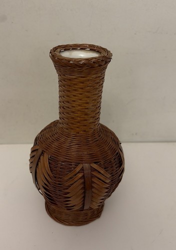 Vintage rattan korb blumen - rattan,