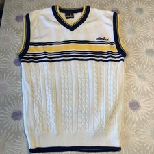 Vintage Ellesse Tennis Slipover / Pullunder (ca. 80er/90er), Gr. M
