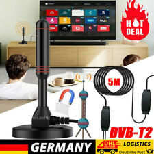 DVB-T2 FULL HD TV Antenne terrestrisch Aktiv DAB Zimmerantenne 30dbi + 5M Kabel