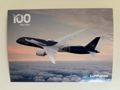 Lufthansa 100 jahre postkarte - lufthansa,
