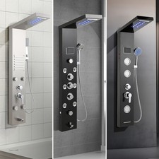 Duschpaneel Edelstahl LED