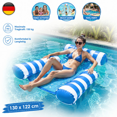 Aufblasbares poolbett - aufblasbares,