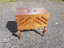 GROSSER 3 Etagen NÄHKASTEN zum Ausklappen auf Beinen Nähbox Nähkorb Nähtisch Oma