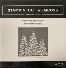 3 D Prägeform von Stampin Up gemalte Bäume