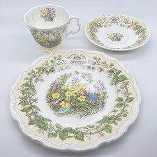 Royal Doulton Brambly Hedge „Spring“ – 3-teiliges Set 1982/1983 Jill Barklem