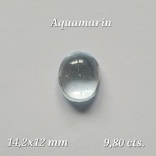 Aquamarin Blau Oval Cabochon