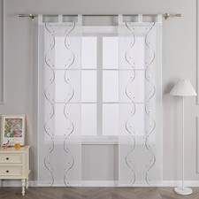 2er Flächenvorhang Bestickt