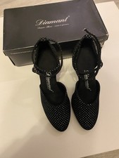 Diamant Damen Schwarz Glitzer  Tanzschuhe 105-068-155  Gr. 1,5 EU 33 2/3