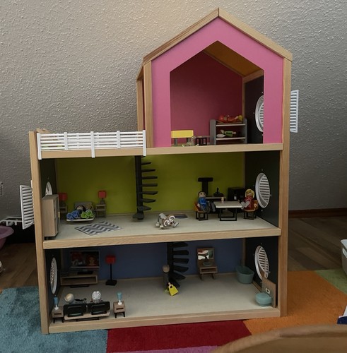 Holz puppenhaus mit - holz,
