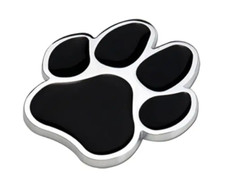3D Metall Pfote Haustier Chrom