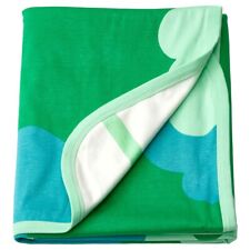 IKEA GRÖNFINK Decke, grün/Baummuster, 80x100 cm