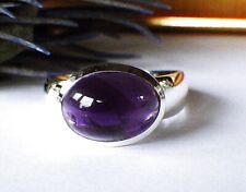 SCHMUCK-STCK RING 925 SILBER Amethyst hochglanzpoliert 19 59 Cabochon 