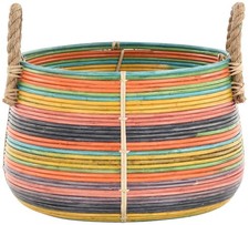 Retro-Design Dekokorb Rattan